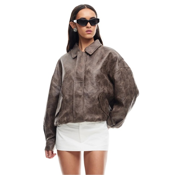 Lioness Kenny Bomber Jacket Oversized | Chocolate A1 - Picture 2 of 11